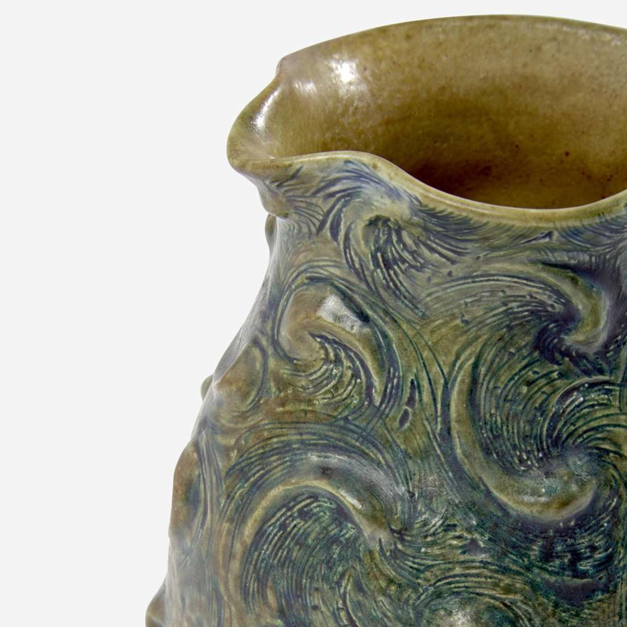 Martin Brothers (English, active 1873-1914) Pitcher with Swirl Decoration, Martin Brothers, UK, 1895