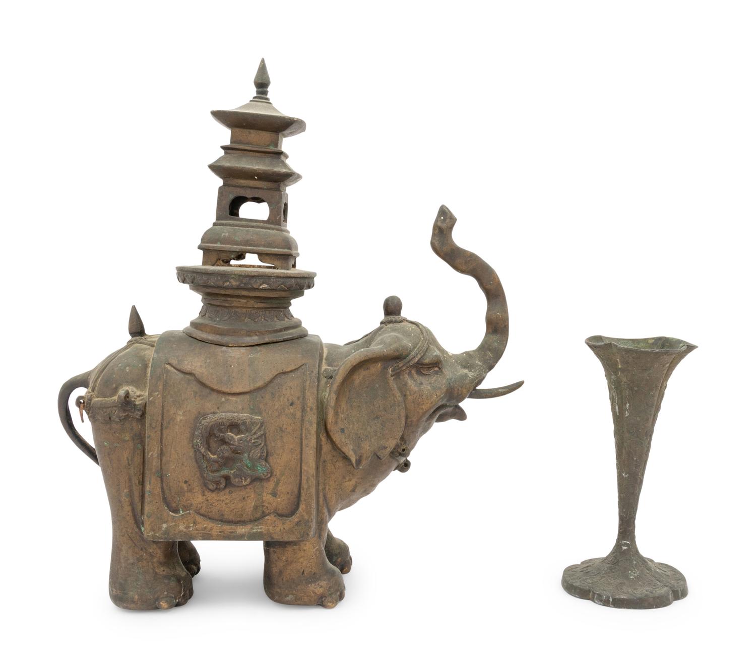 Two Japanese Bronze Articles