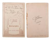 [NATIVE AMERICANS]. GOFF, Orlando S. (1843-1916), photographer. Two cabinet cards of Crow Indians.