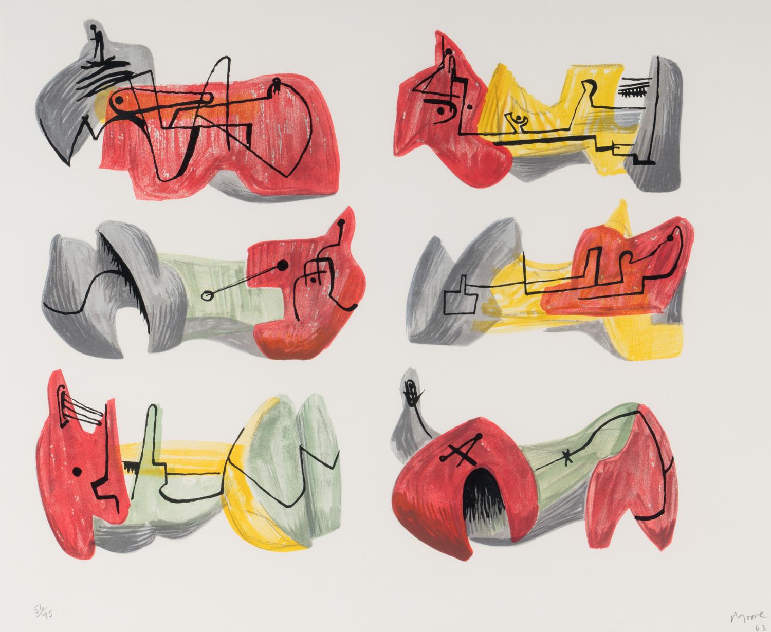 Six Reclining Figures , 1963