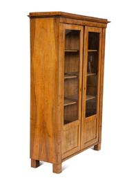 A Pair of Biedermeier Figured Birch Bookcases