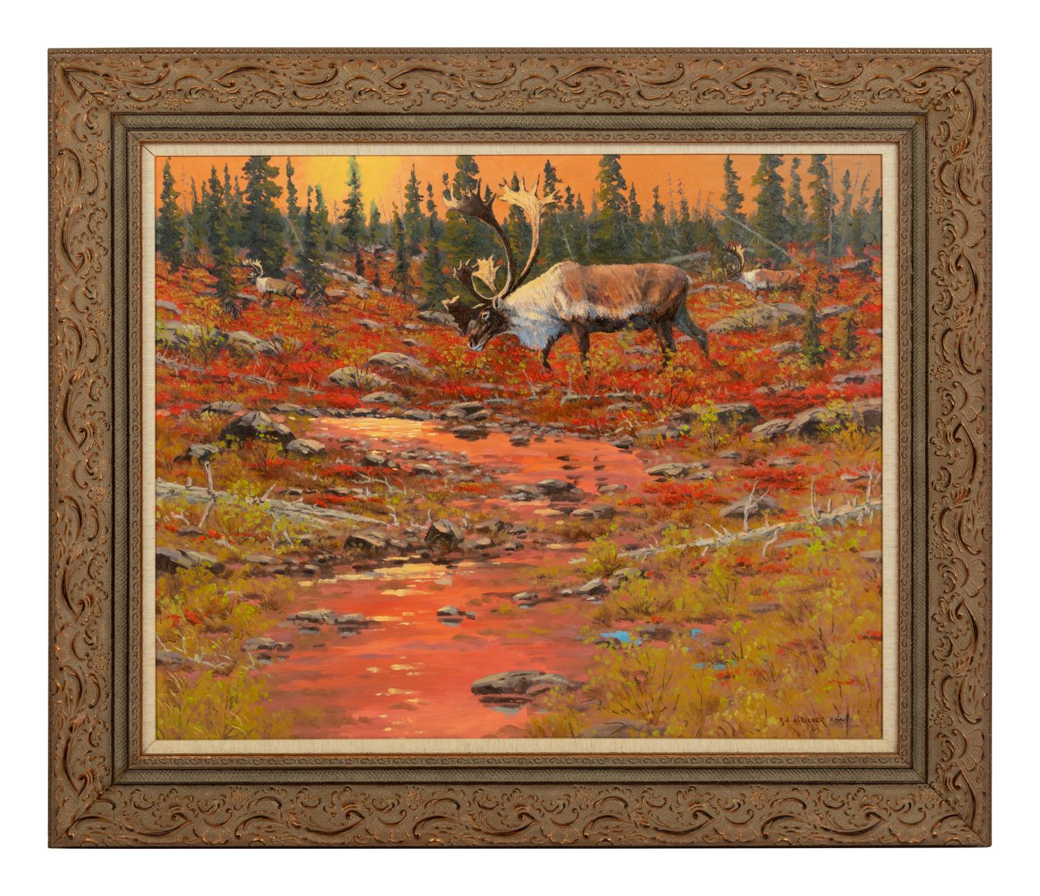 Barren-Ground Caribu and Autumn Tundra , 2001