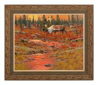 Barren-Ground Caribu and Autumn Tundra , 2001
