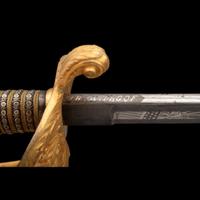 Outstanding Published Clauberg US Model 1850 Officer's Sword of Lt. Thomas McClure, 7th NY Heavy Artillery - KIA at Cold Harbor