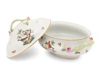 A Herend Rothschild Bird Porcelain Tureen