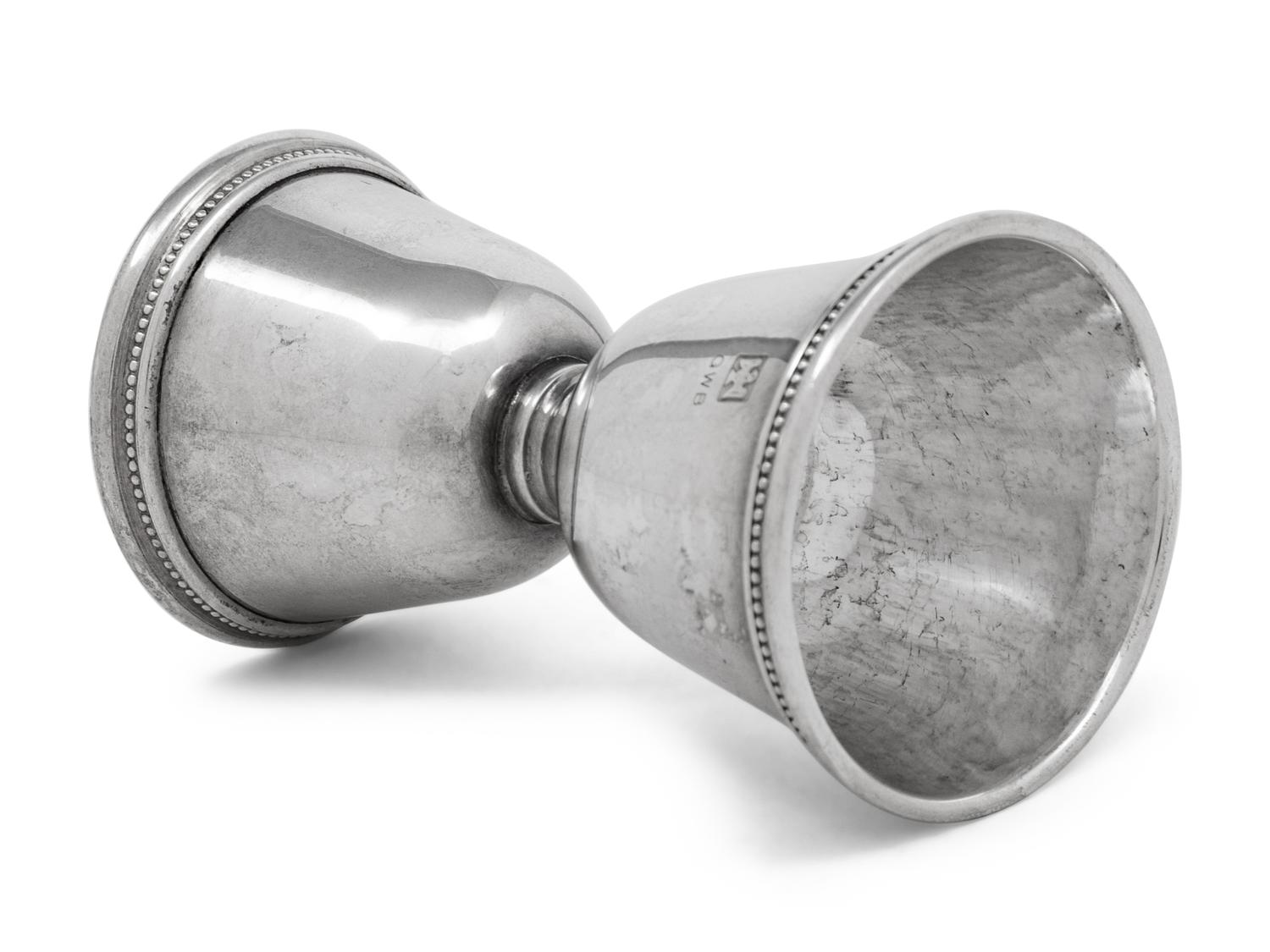 An American Silver Double Jigger