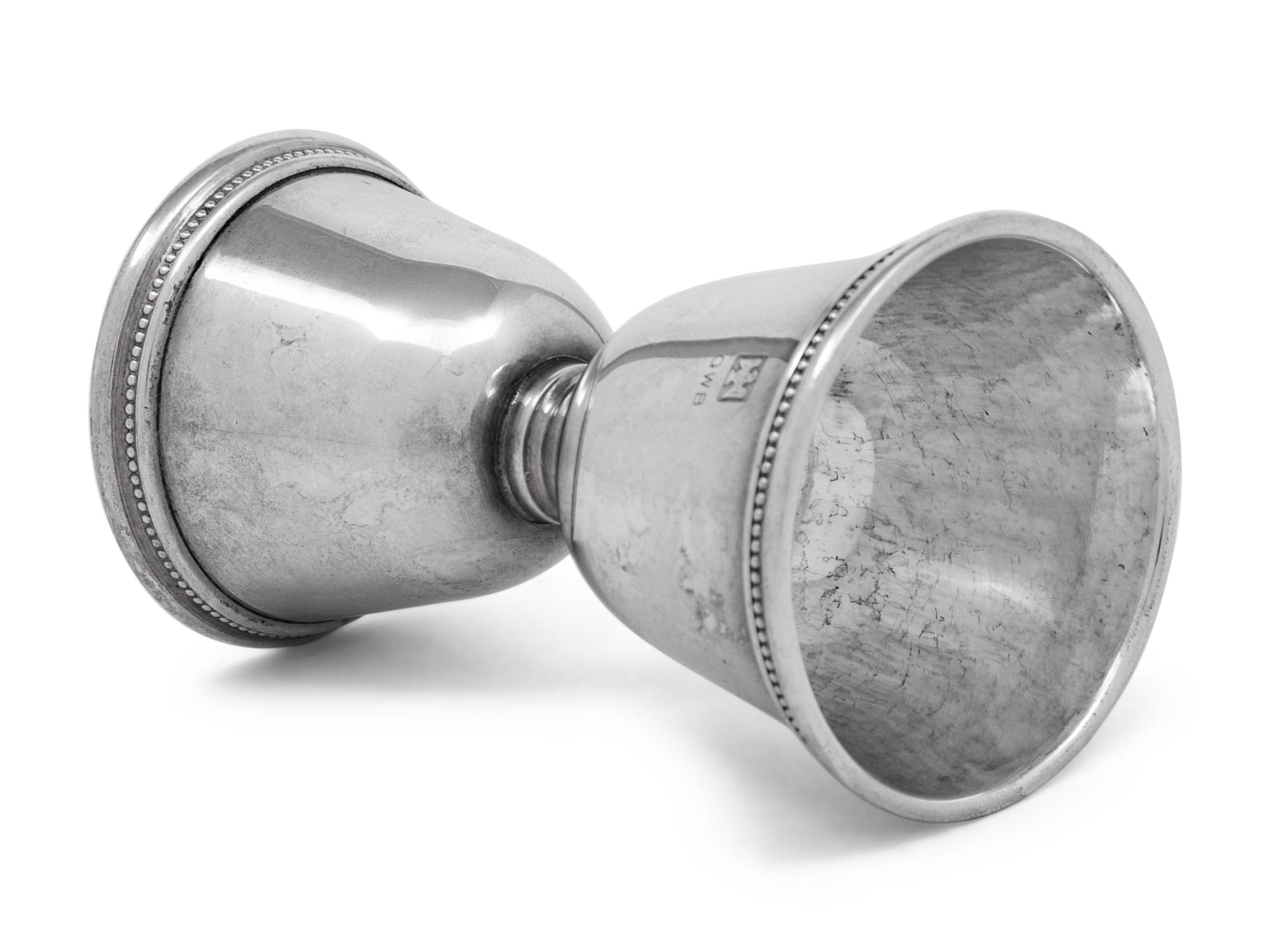 An American Silver Double Jigger
