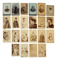 [EARLY PHOTOGRAPHY]. 75 CDVs & cabinet cards of 19th century actors & other personalities.