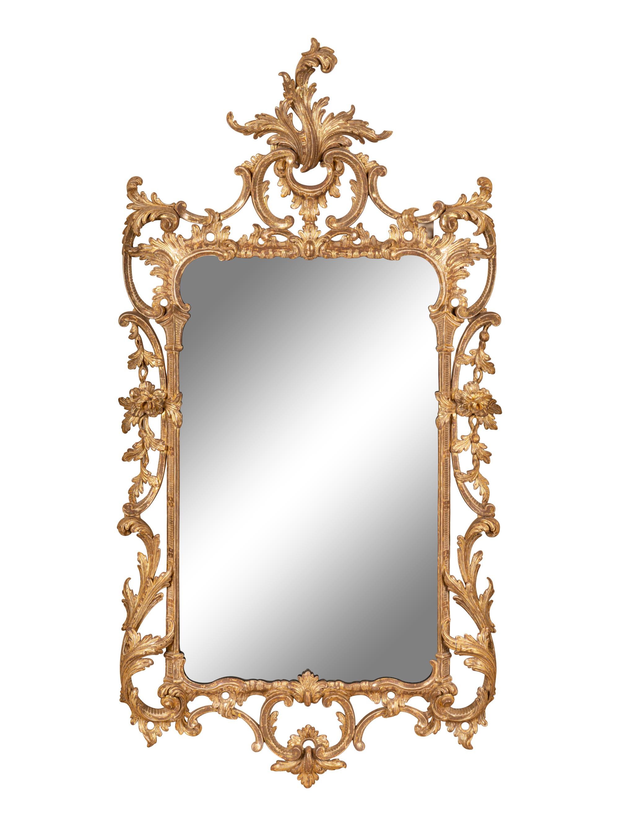 A Pair of George III Giltwood Mirrors