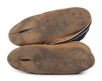 Santee Sioux and Haudenosaunee Beaded Hide Moccasins