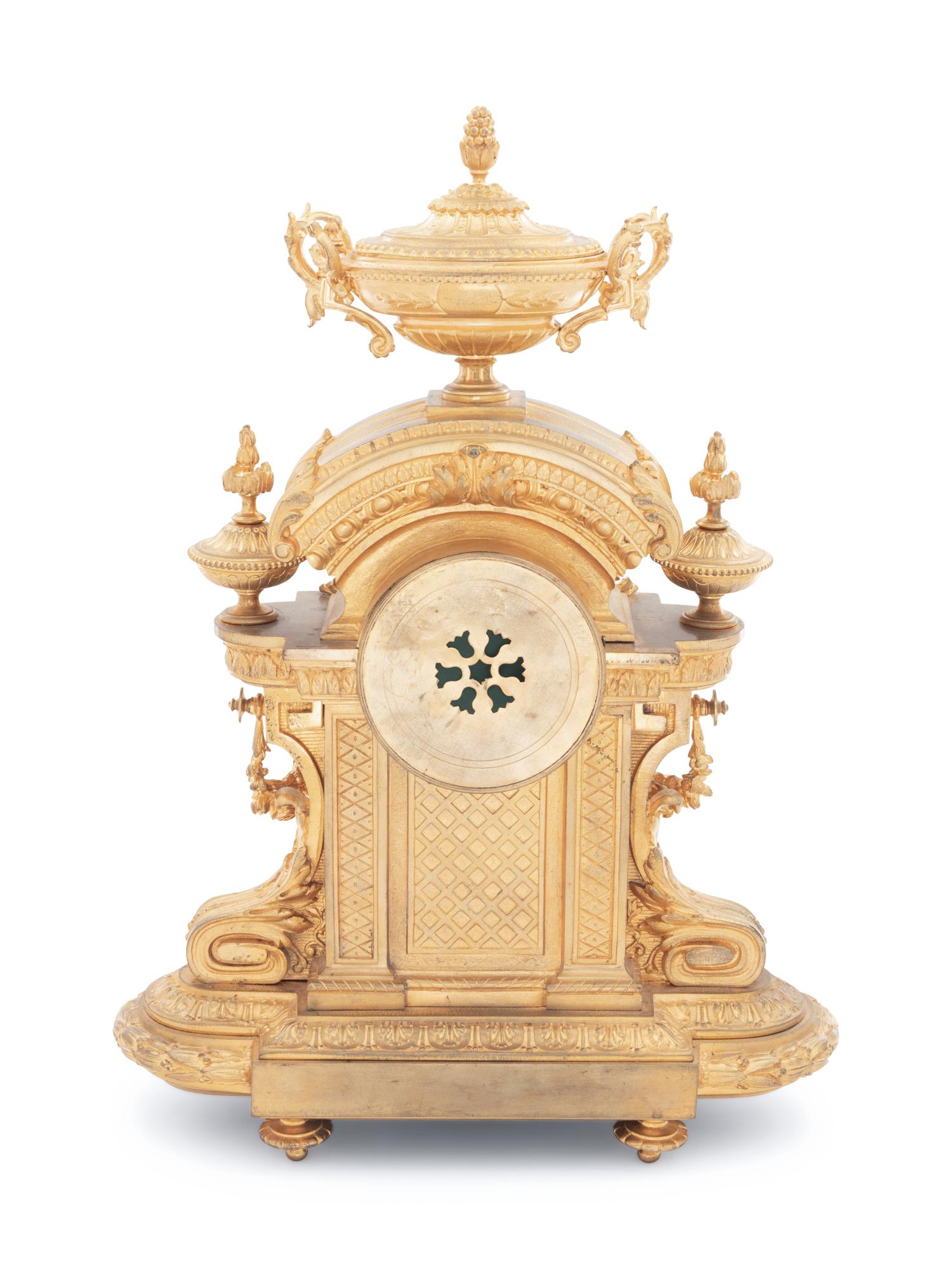 A French Gilt Bronze Mantel Clock