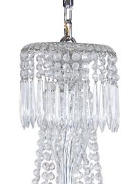 A Pair of Cut Glass Sixteen-Light Chandeliers