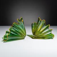 Dale Chihuly (American, b. 1941) — Green Persian set with Yellow Lip Wrap, 2018