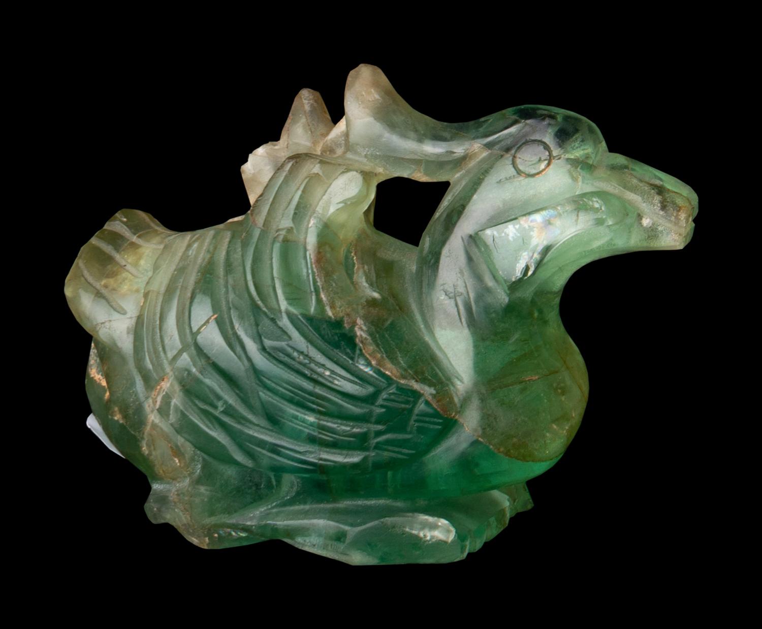 Three Chinese Green Hardstone Carvings