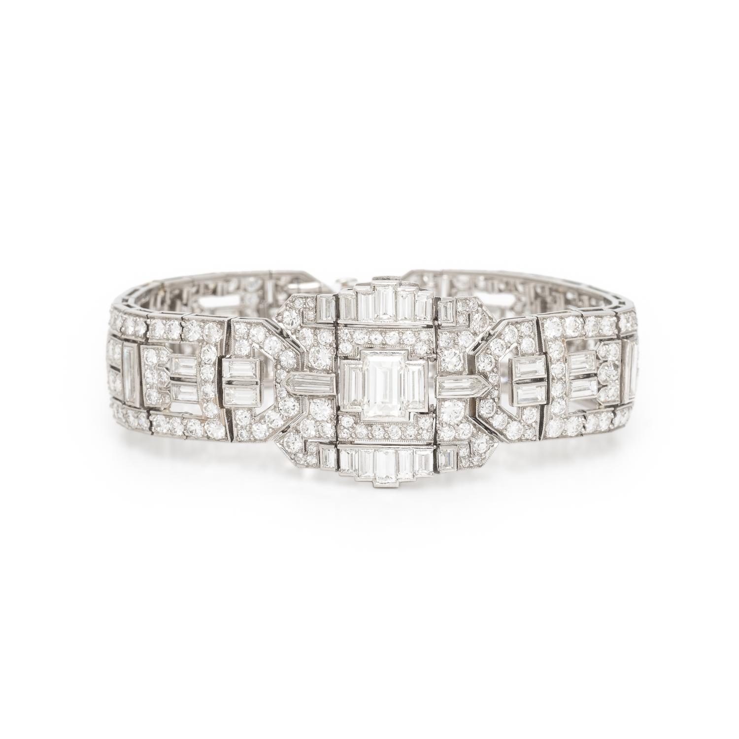 Art Deco, Platinum and Diamond Bracelet