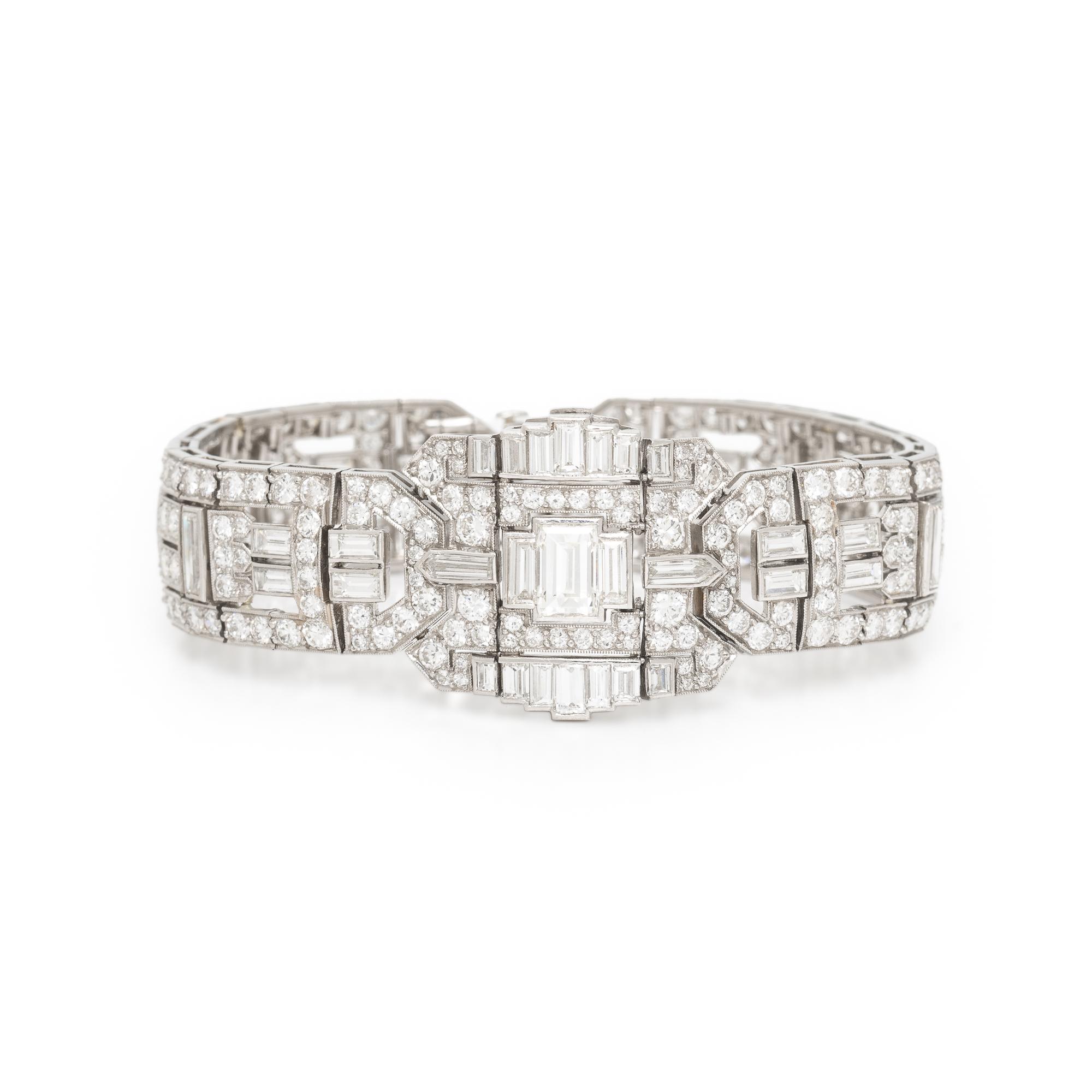 Art Deco, Platinum and Diamond Bracelet