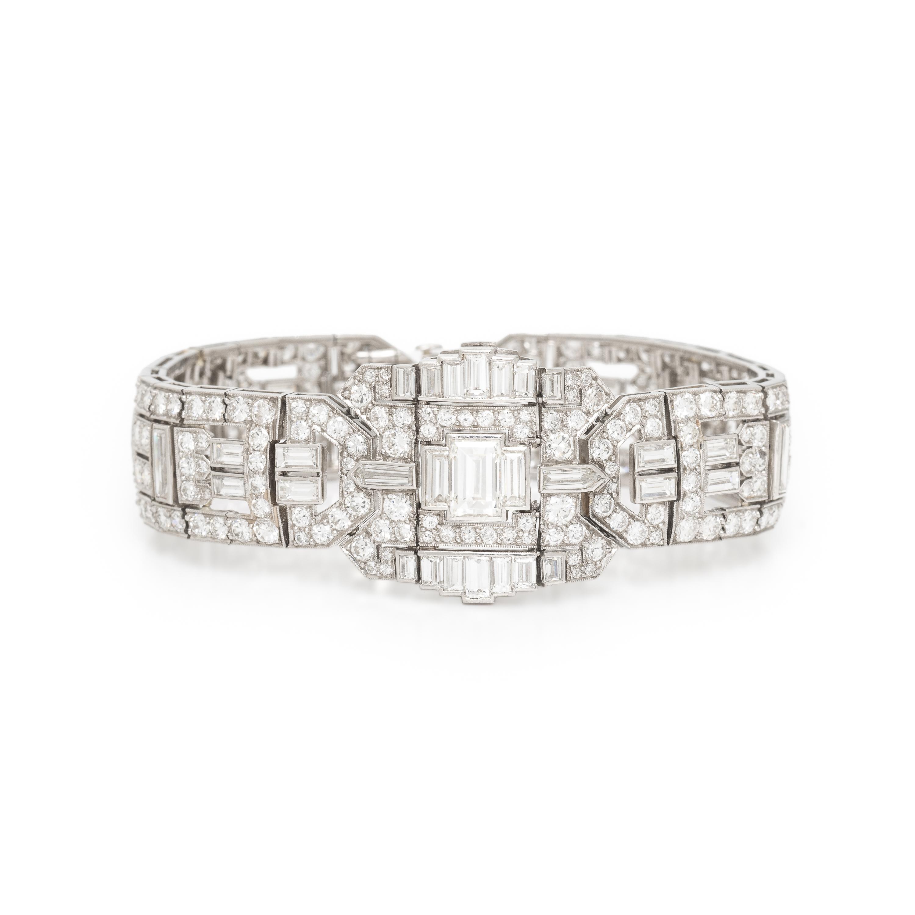 Art Deco, Platinum and Diamond Bracelet