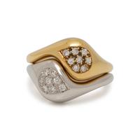 BICOLOR GOLD AND DIAMOND RING