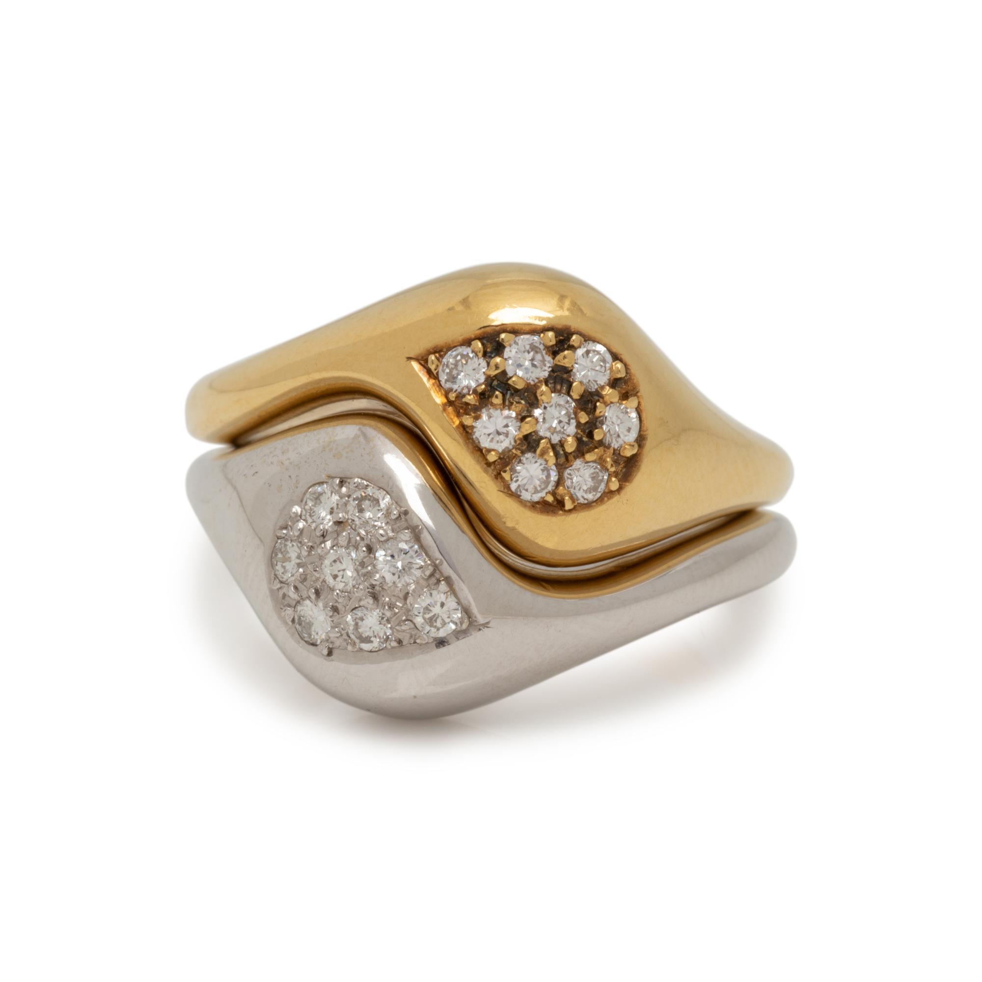 BICOLOR GOLD AND DIAMOND RING