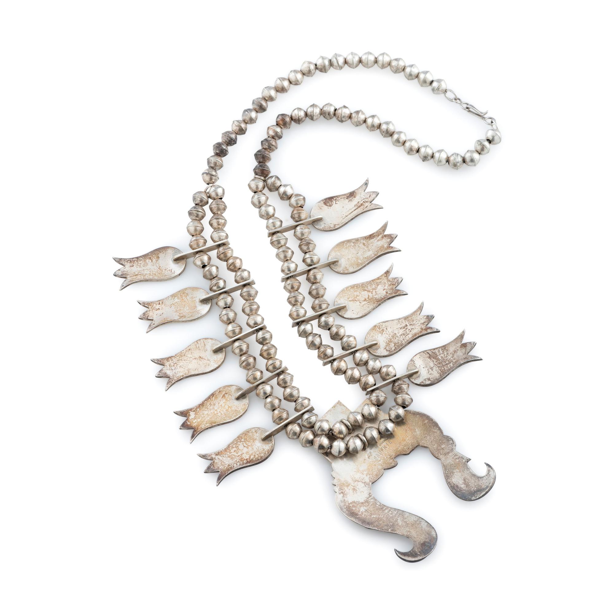 Sterling Silver Overlay Squash Blossom Necklace