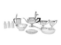 A Collection of Nine Tiffany & Co. Silver Table Articles
