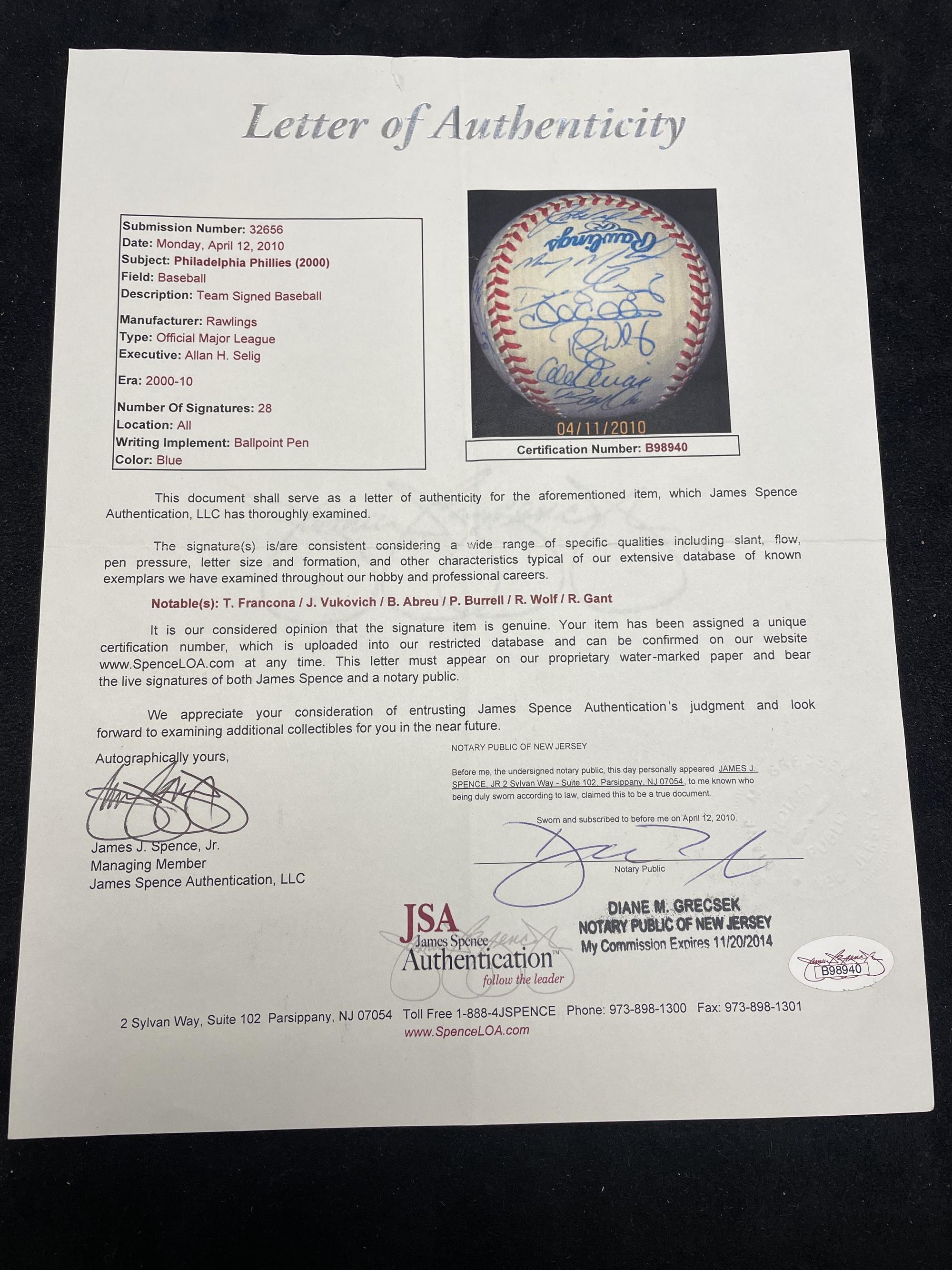 A Large Group of Assorted 1960s-2000s Philadelphia Phillies Team Signed Autograph Baseballs