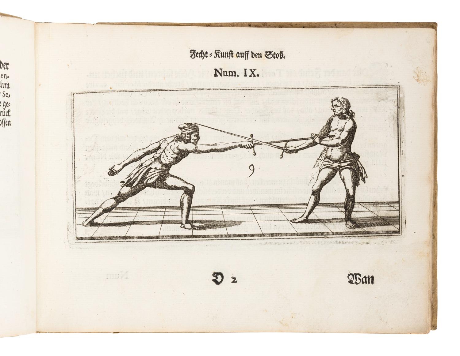 L'ANGE, Jeann Daniel (d. after 1682). Deutliche und grundliche Erklarung der Adelichen und Ritterlichen freyen Fecht-Kunst . Dusseldorf: Wittib Bayers, 1708.