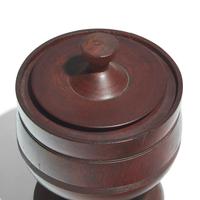 A Treenware Footed Bowl and Covered Urn
