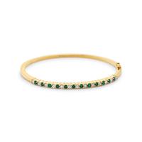 EMERALD AND DIAMOND BANGLE BRACELET
