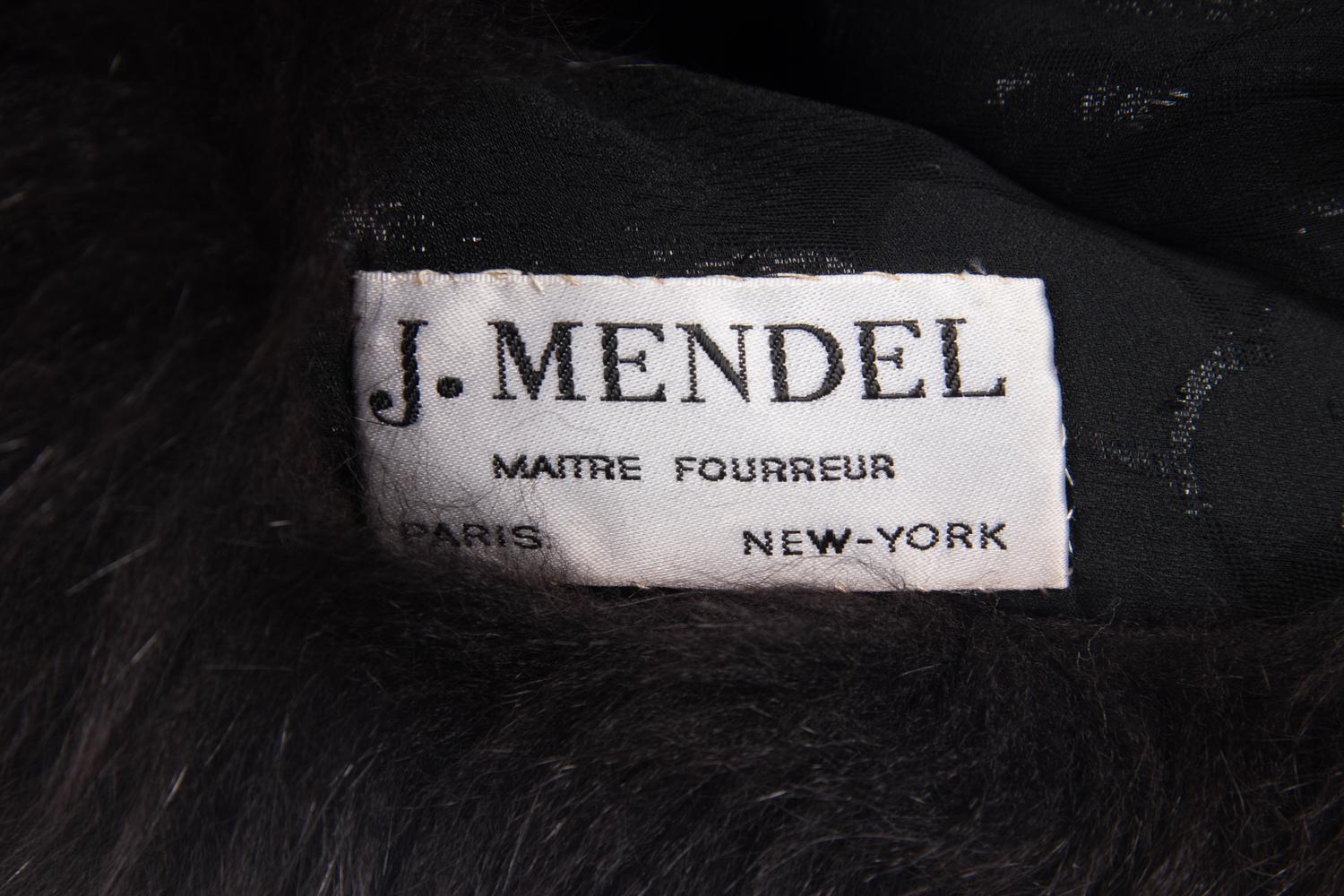 J. Mendel Velvet Evening Wrap With Fox Fur Trim