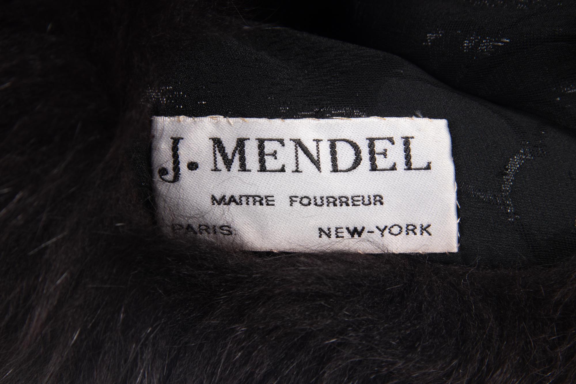 J. Mendel Velvet Evening Wrap With Fox Fur Trim