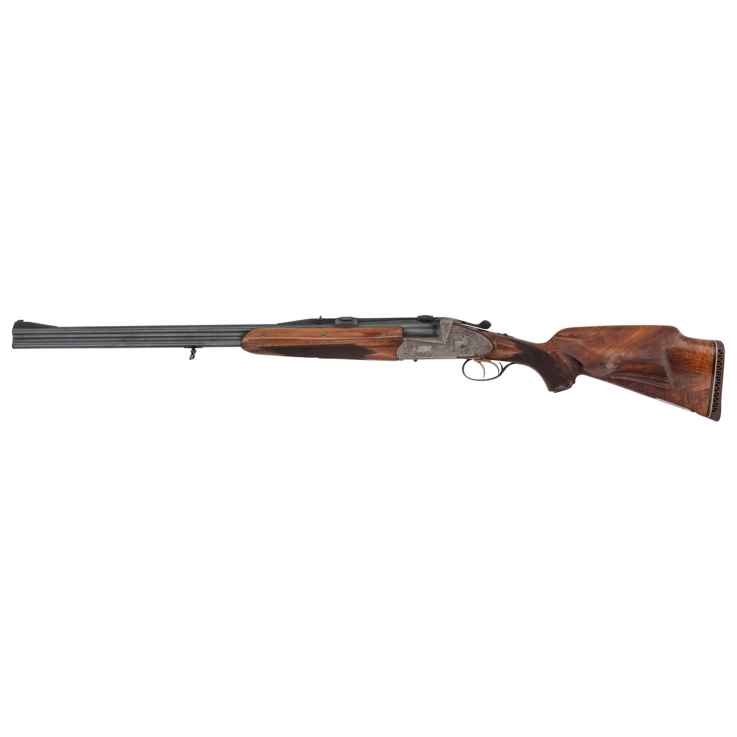 ** Finely Engraved Josef Winkler O/U Drilling Rifle in .300 Weatherby Magnum
