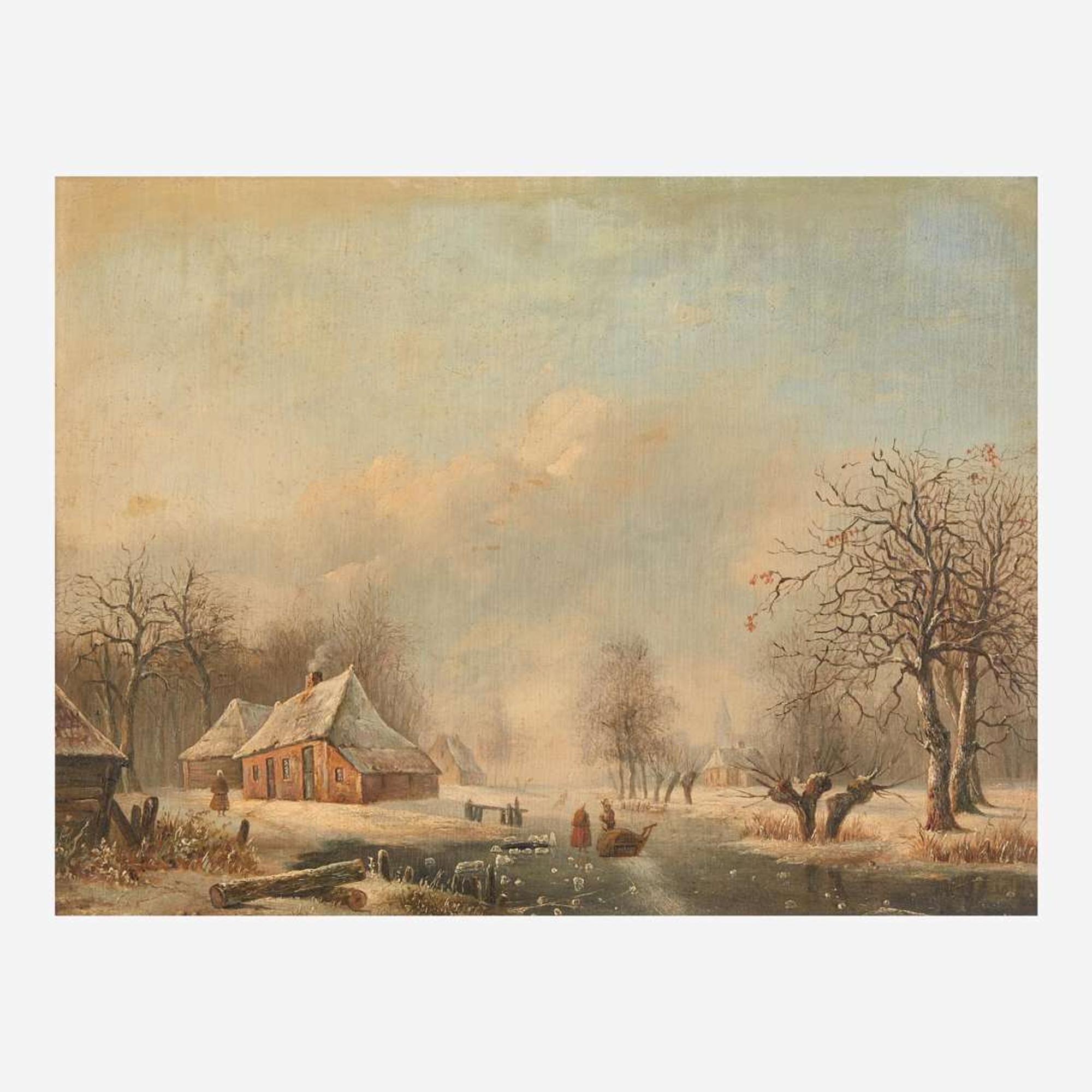 Manner of Barend Cornelis Koekkoek (Dutch, 1803–1862) Winter Landscape