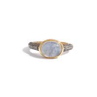 MOONSTONE AND DIAMOND RING