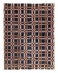 Two Cotton and Wool Jacquard Coverlets
