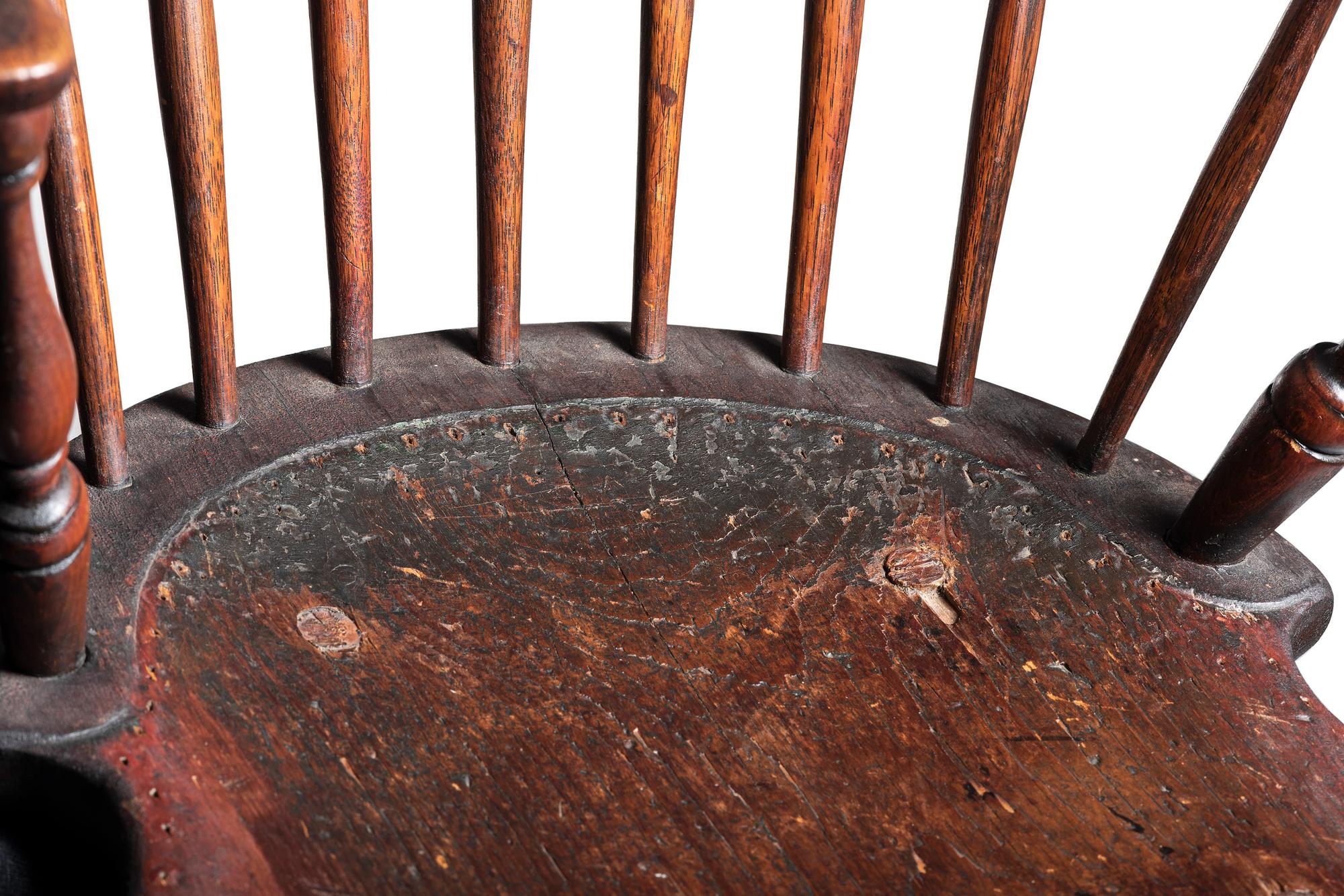 A Low-Back Compass-Seat Windsor Armchair