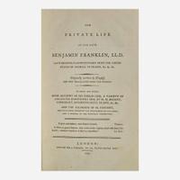 [Americana] Franklin, Benjamin The Private Life of the Late Benjamin Franklin…
