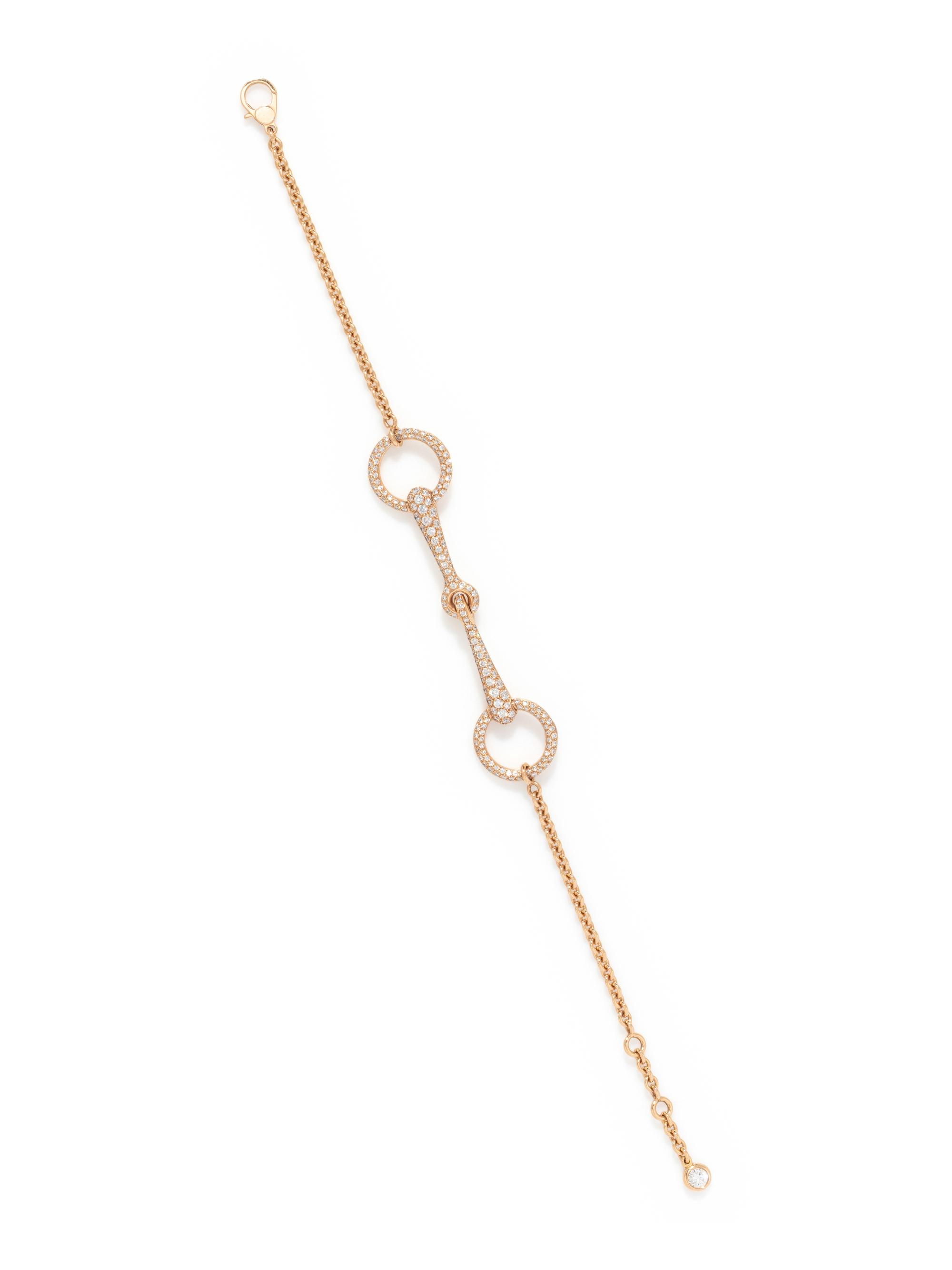 HERMÈS, ROSE GOLD AND DIAMOND 'FILET D'OR' BRACELET