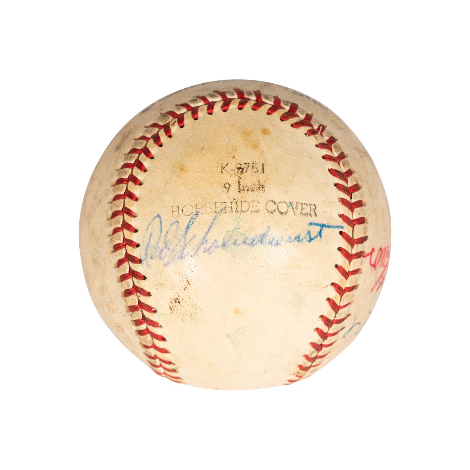 A Group of Signed Autograph Baseballs and One Signed Autograph Softball,