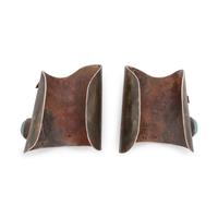 KATEY BRUNINI, STERLING SILVER, ROSE GOLD, AQUAMARINE AND DIAMOND CUFFS
