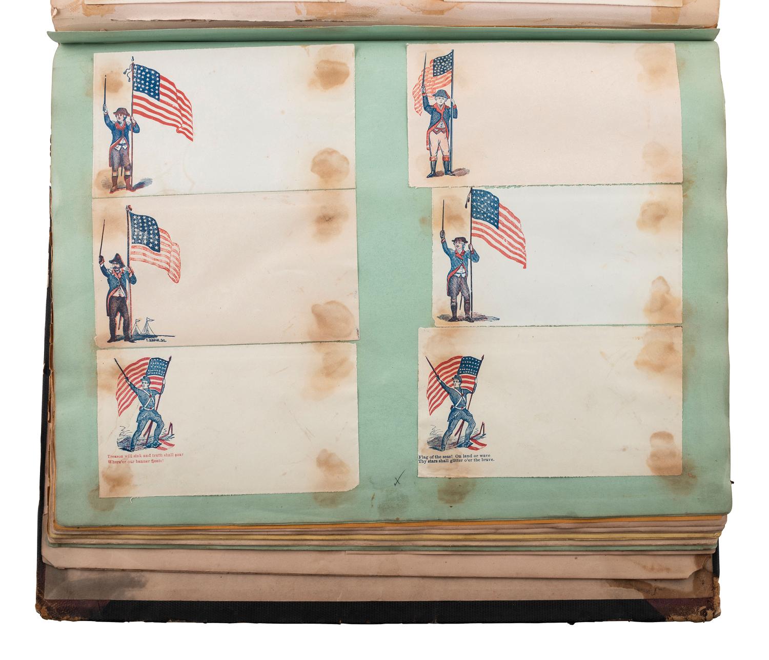 [CIVIL WAR]. Civil War-period patriotic covers, incl. northern and southern examples.