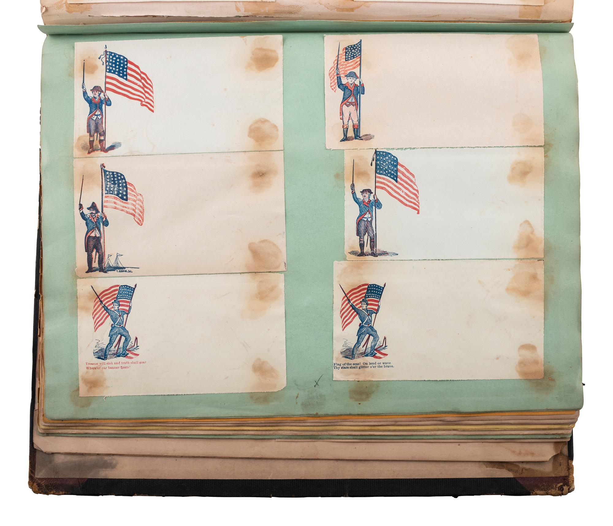 [CIVIL WAR]. Civil War-period patriotic covers, incl. northern and southern examples.