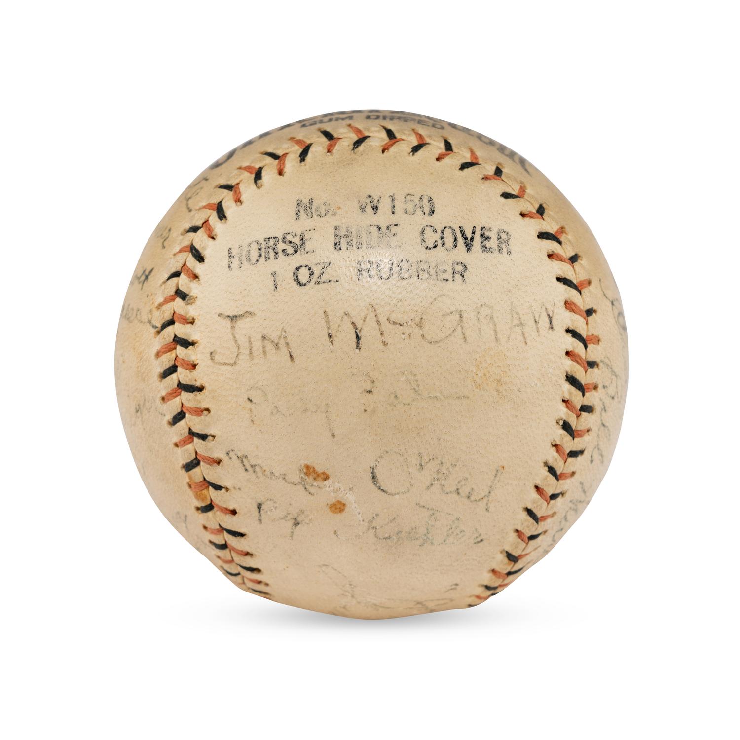 A 1927 Toledo Mud Hens Team Signed Autograph Baseball Featuring Casey Stengel (Beckett Authentication Services Letter of Authenticity)
