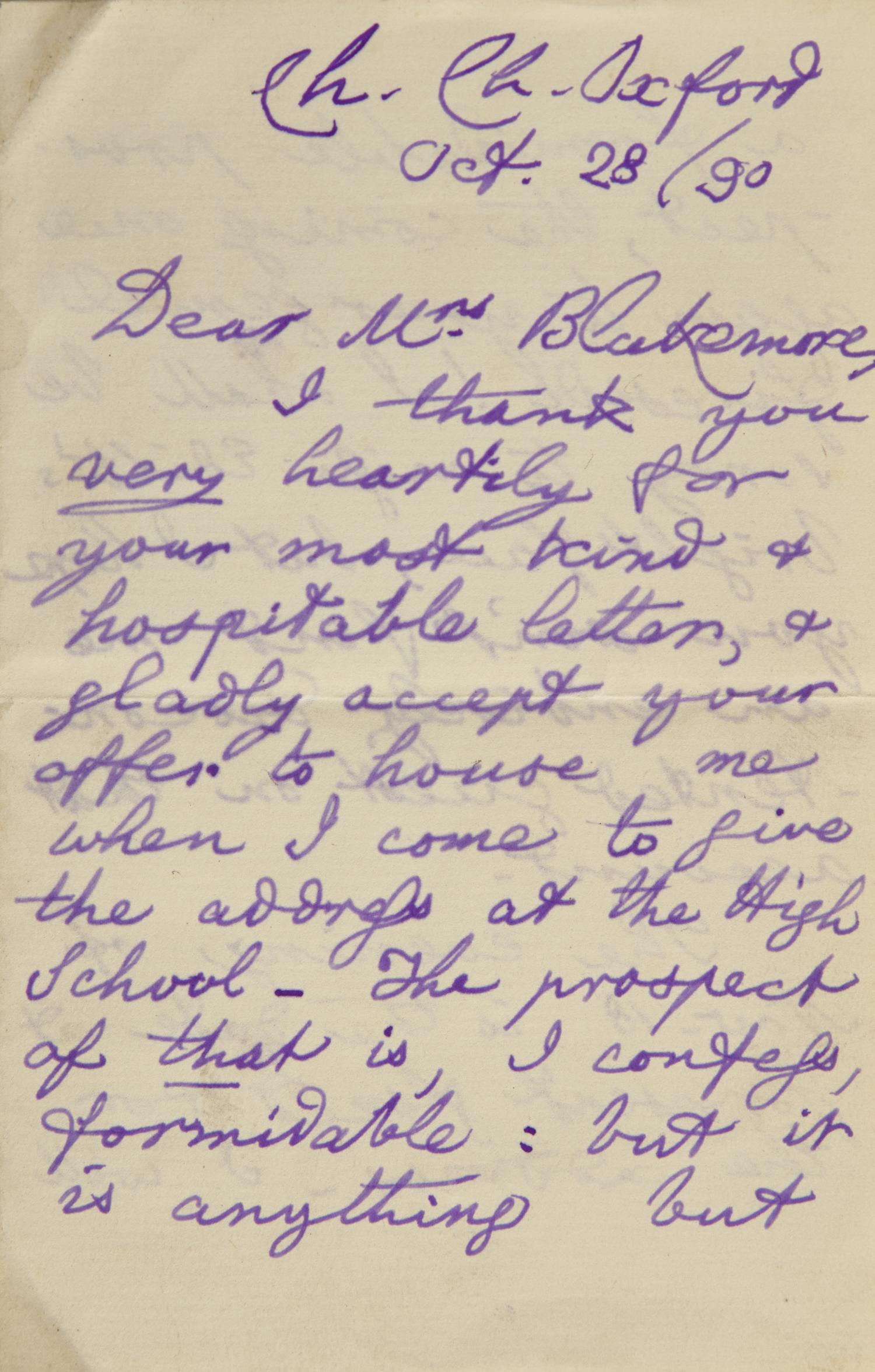 [Literature] Carroll, Lewis (Charles Lutwidge Dodgson). Autograph Letter, signed