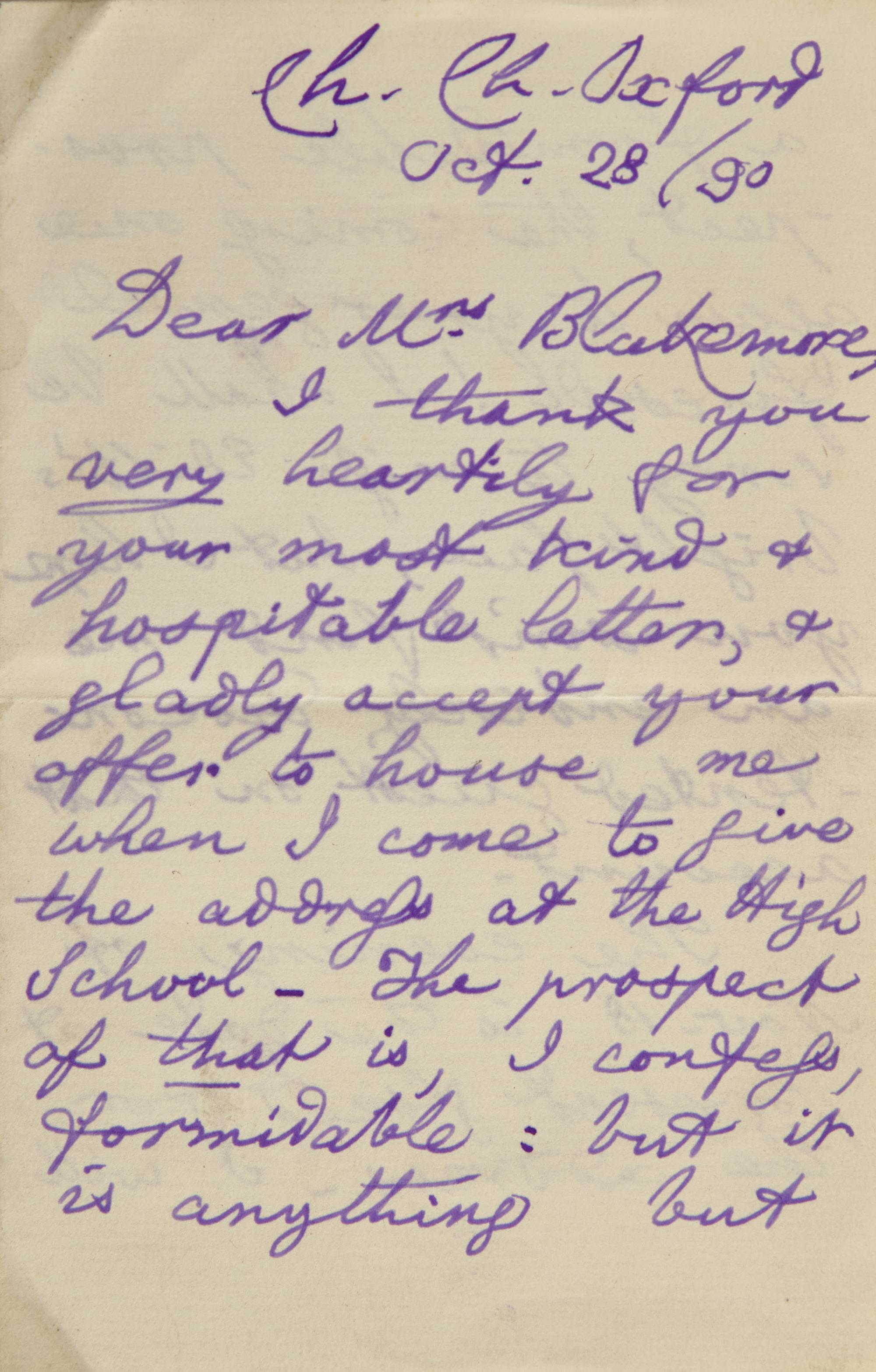 [Literature] Carroll, Lewis (Charles Lutwidge Dodgson). Autograph Letter, signed