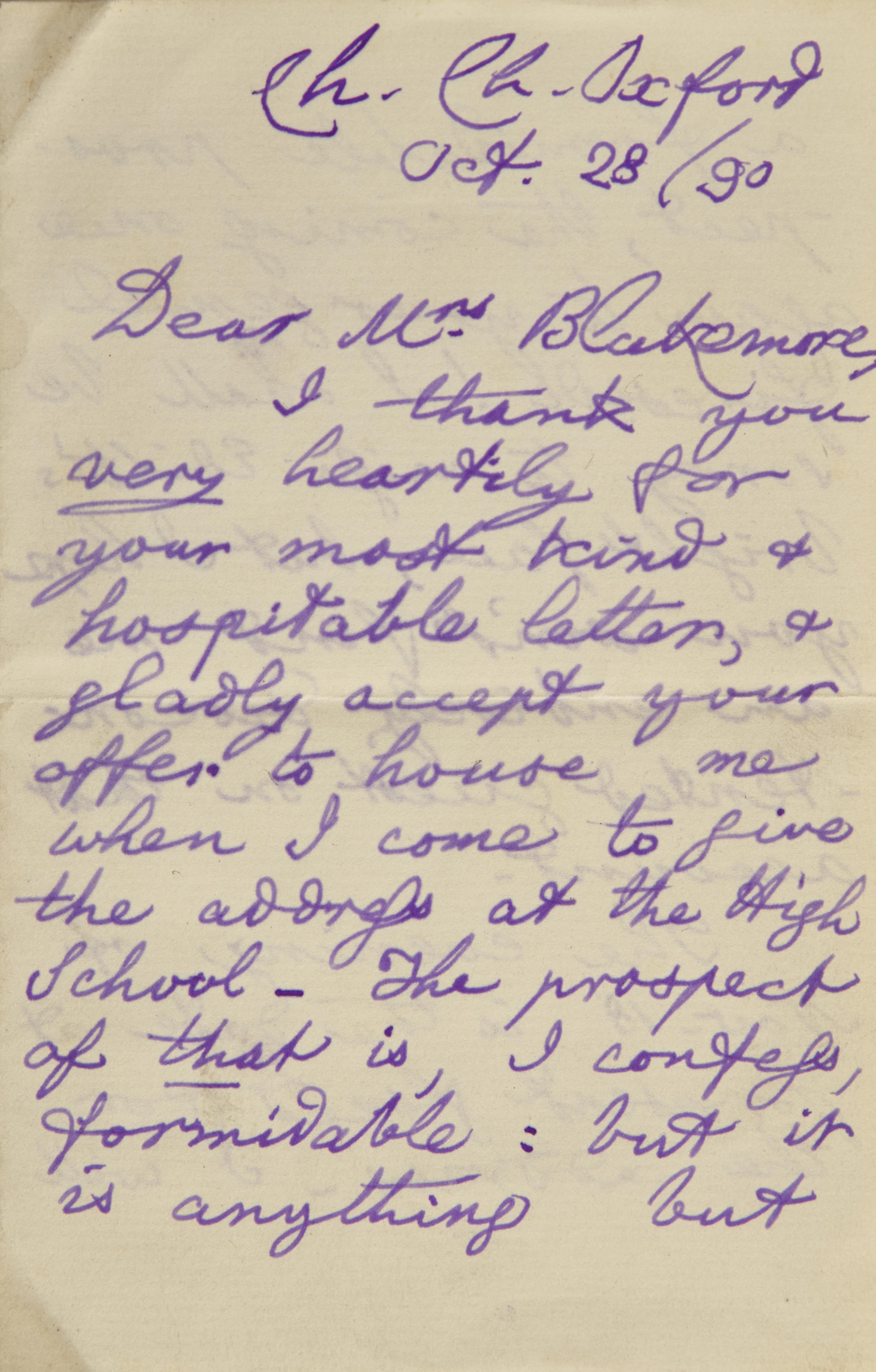 [Literature] Carroll, Lewis (Charles Lutwidge Dodgson). Autograph Letter, signed