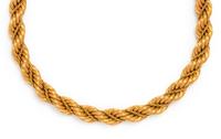 TIFFANY & CO., YELLOW GOLD NECKLACE