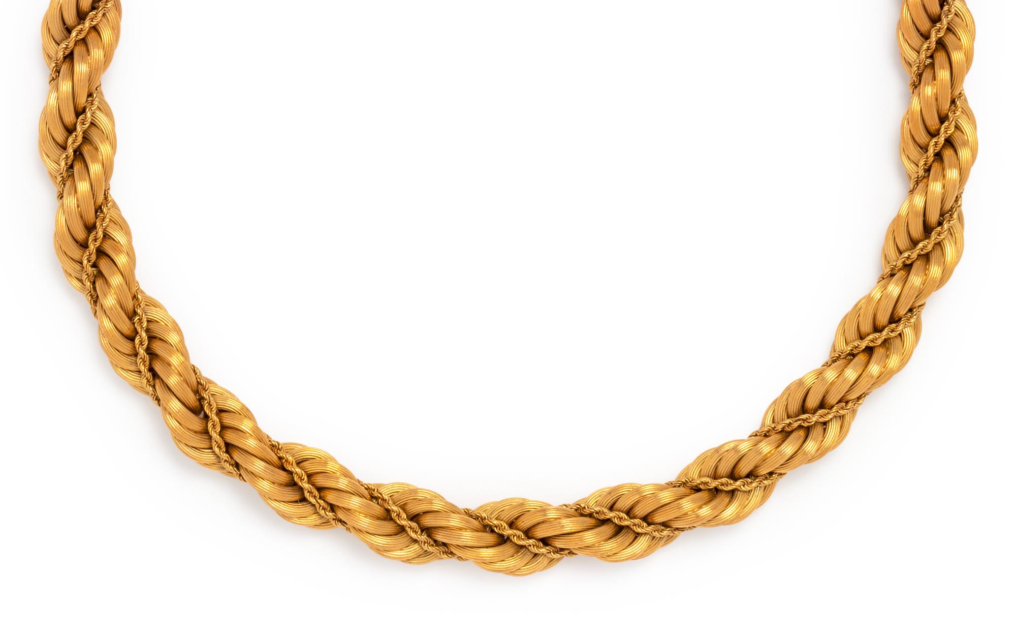 TIFFANY & CO., YELLOW GOLD NECKLACE