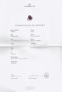 A Platinum, Purple Star Sapphire and Diamond Ring, 9.60 dwts.