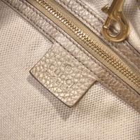 A Gold Gucci Pebbled Calfskin Soho Chain Shoulder Bag Gucci